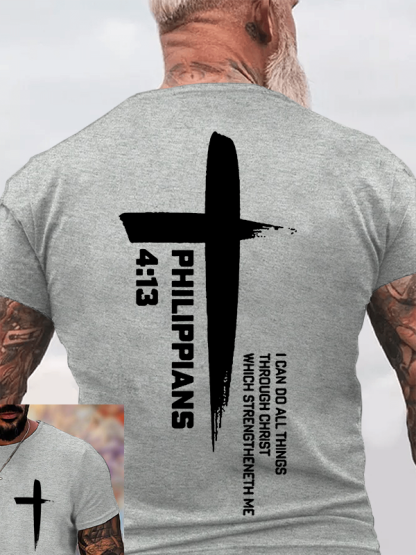  I Can Do All Things Through Christ Jesus God Christian Cotton T-Shirt