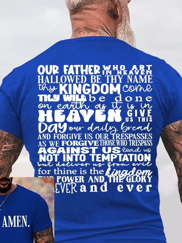 Amen Jesus God Christian Cotton T-Shirt