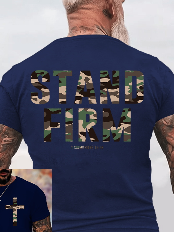 Stand Firm Jesus God Christian Cotton T-Shirt