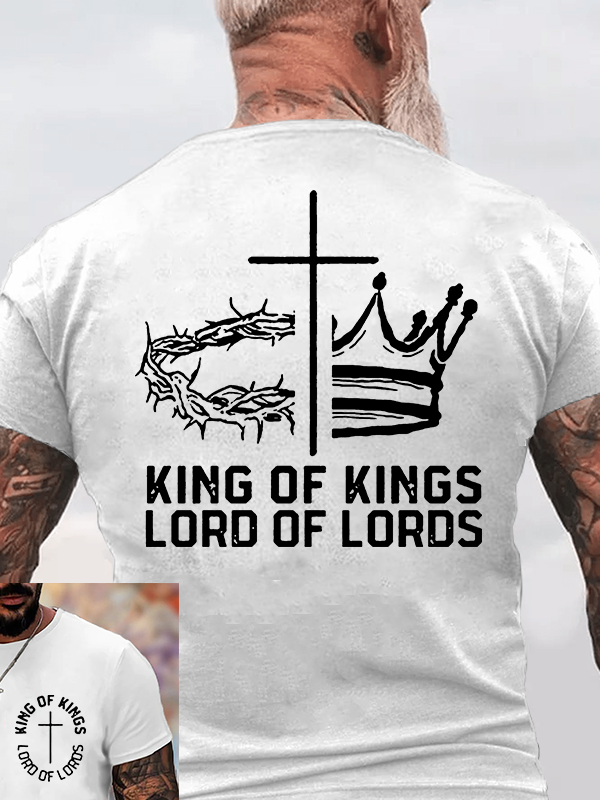 Man Of God Husband Dad Jesus God Christian Cotton T-Shirt