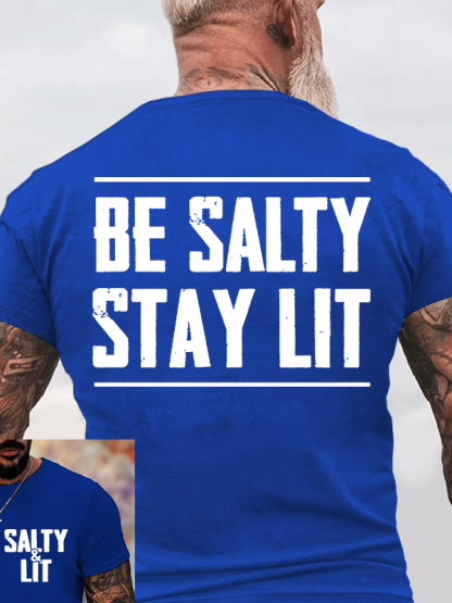 Be Salty Stay Lit  Jesus God Christian Cotton T-Shirt