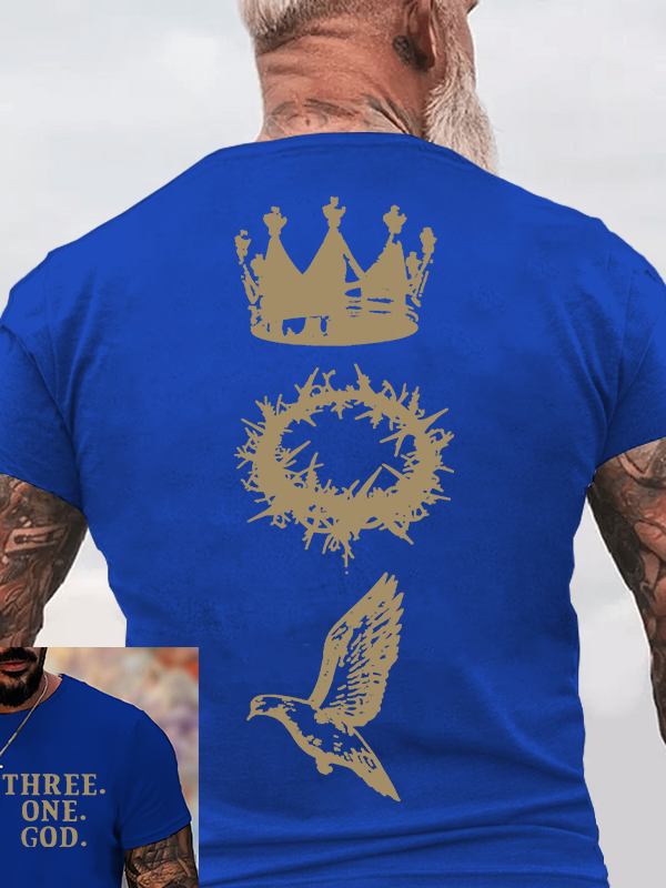 Three One God Jesus God Christian Cotton T-Shirt