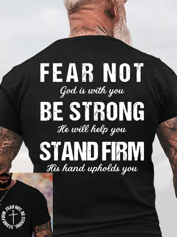 Man Of God Husband Dad Jesus God Christian Cotton T-Shirt