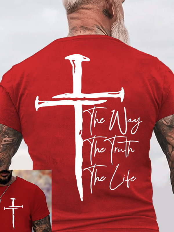 Jesus The Way The Truth The Life  Jesus God Christian Cotton T-Shirt