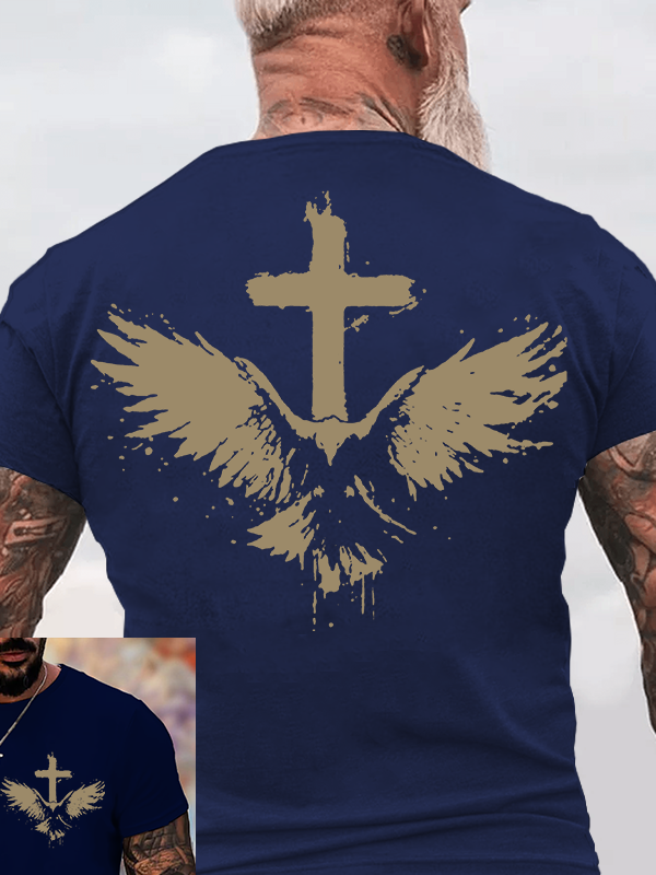 The Jesus Eagle Jesus God Christian Cotton T-Shirt