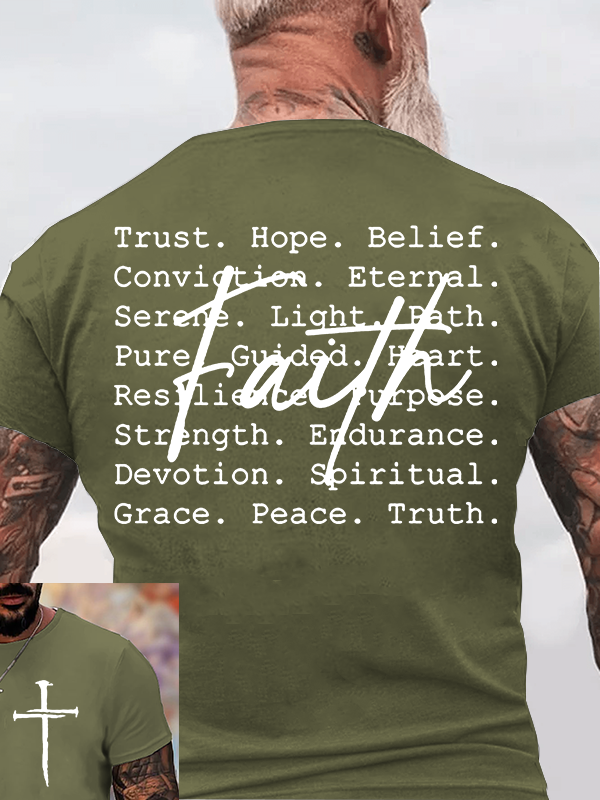 Faith Jesus God Christian Cotton T-Shirt