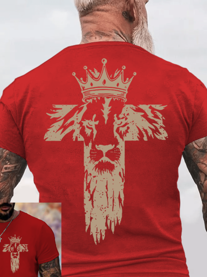 King of Kings Jesus God Christian Cotton T-Shirt