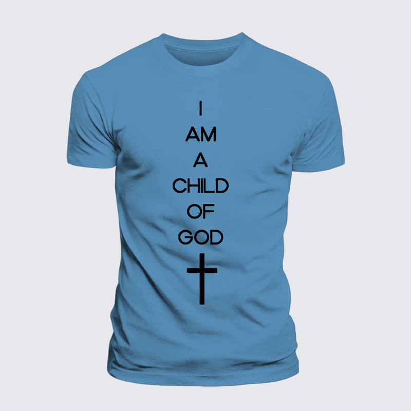 I Am A Child Of God Jesus God Christian Premium Mercerized Cotton Tee