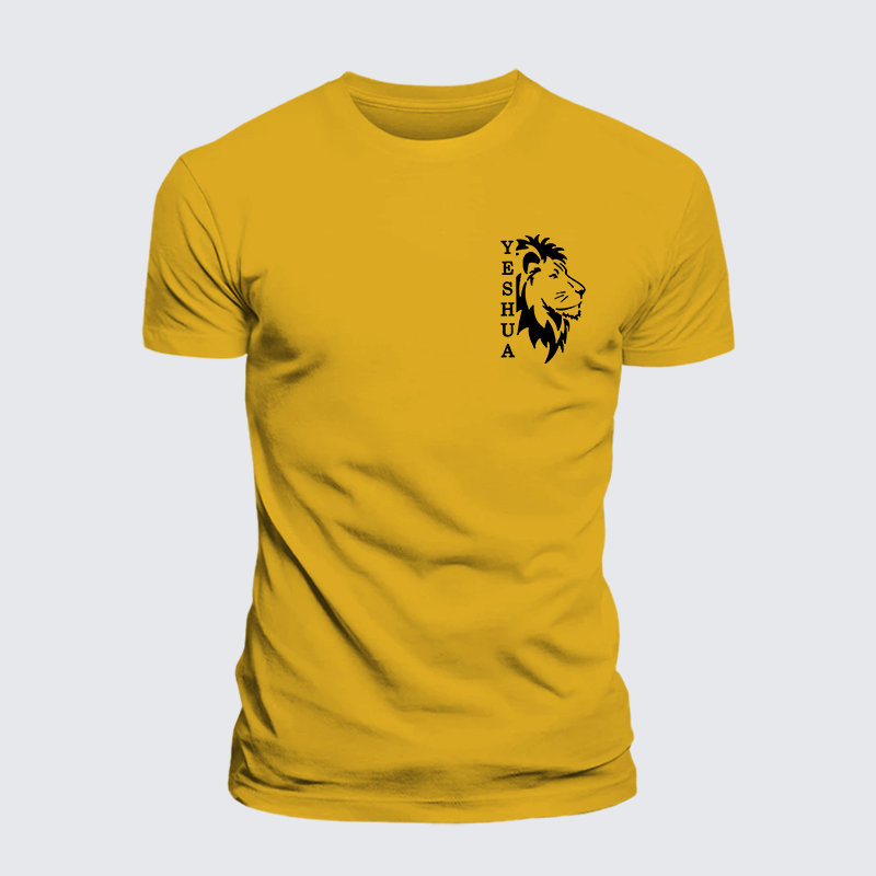 Yeshua Lion Jesus God Christian Premium Mercerized Cotton Tee