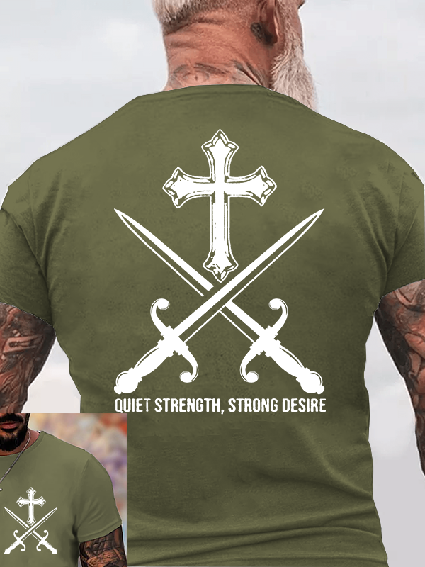 Quiet Strength, Strong Desire Jesus God Christian Cotton T-Shirt