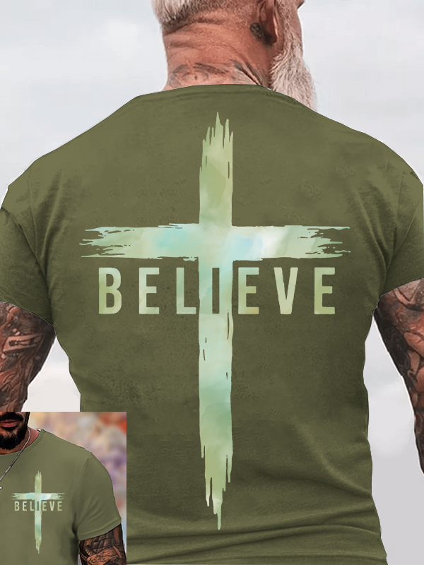 Believe Jesus God Christian Cotton T-Shirt