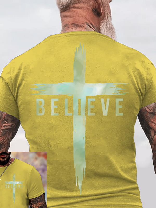 Believe Jesus God Christian Cotton T-Shirt