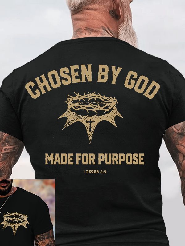 Chosen by God Jesus God Christian Cotton T-Shirt