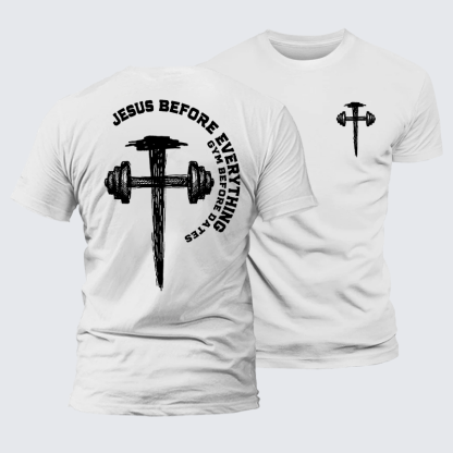 Jesus Before Everythimg Jesus God Christian Premium Mercerized Cotton Tee
