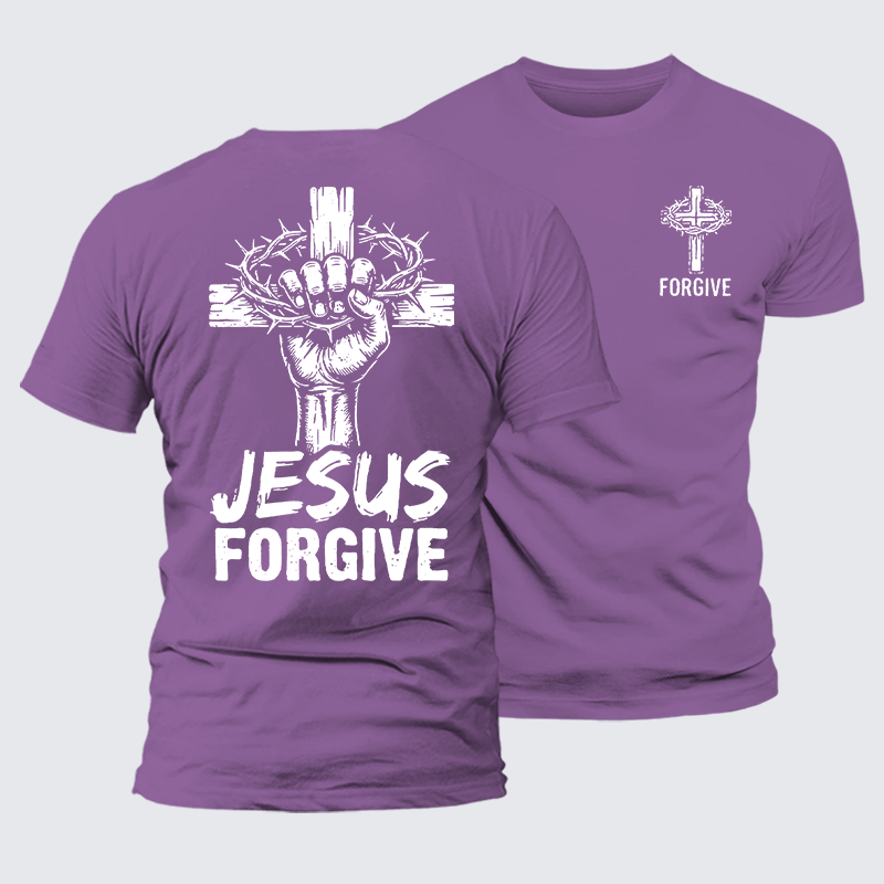 Jesus Forgiven Jesus God Christian Premium Mercerized Cotton Tee