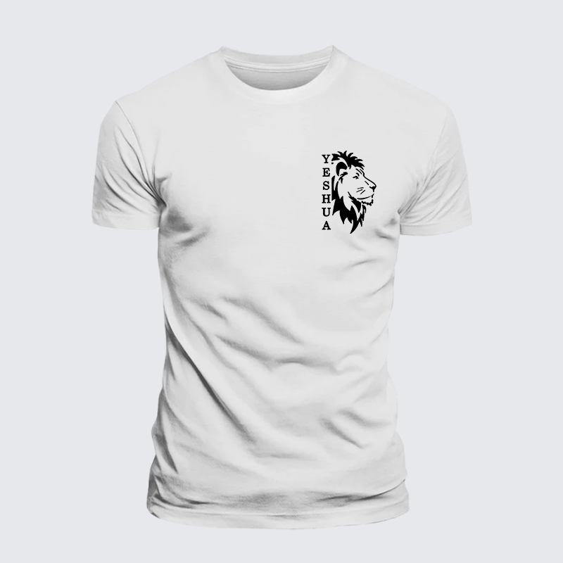 Yeshua Lion Jesus God Christian Premium Mercerized Cotton Tee