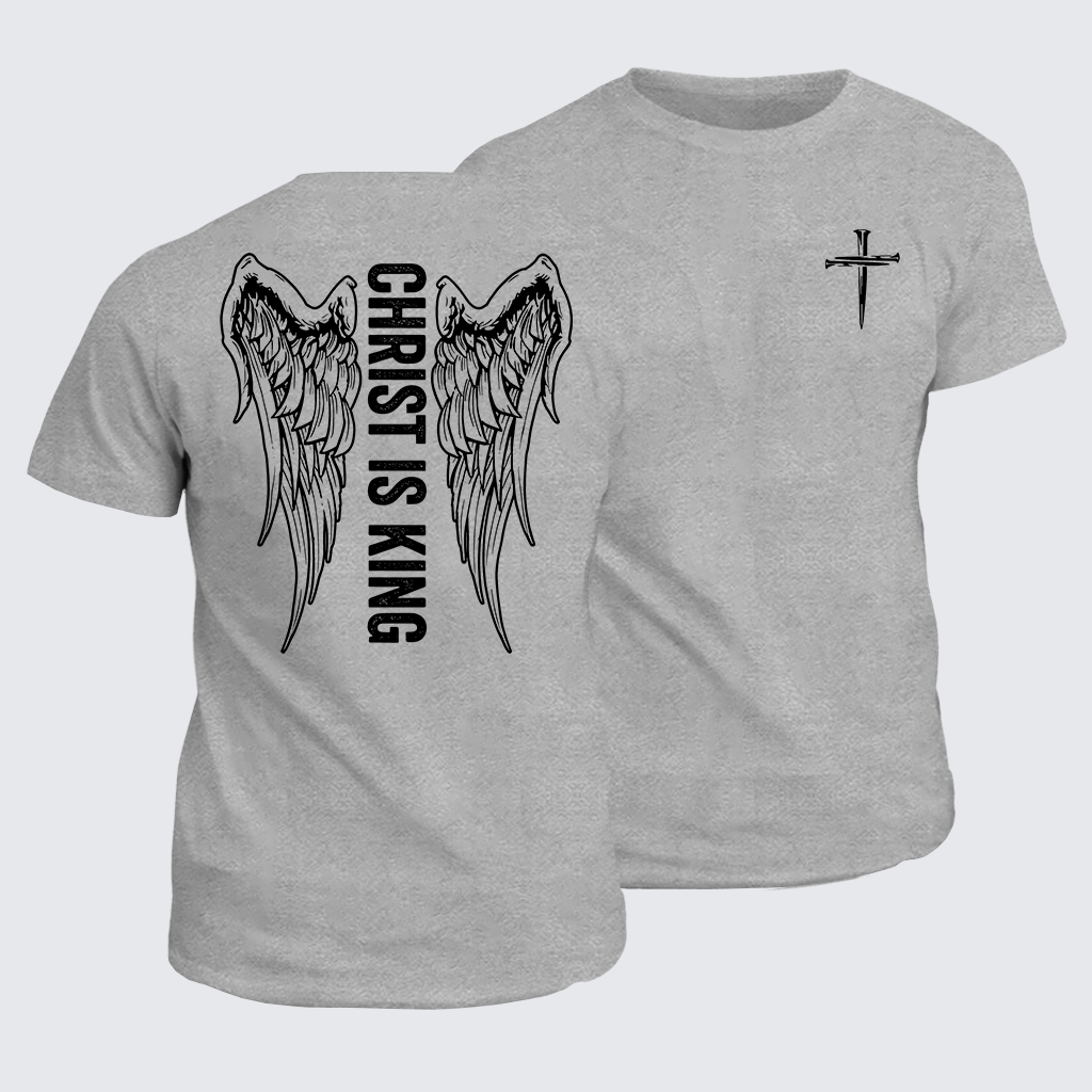 Christ Is King Wing Jesus God Christian Cotton T-Shirt