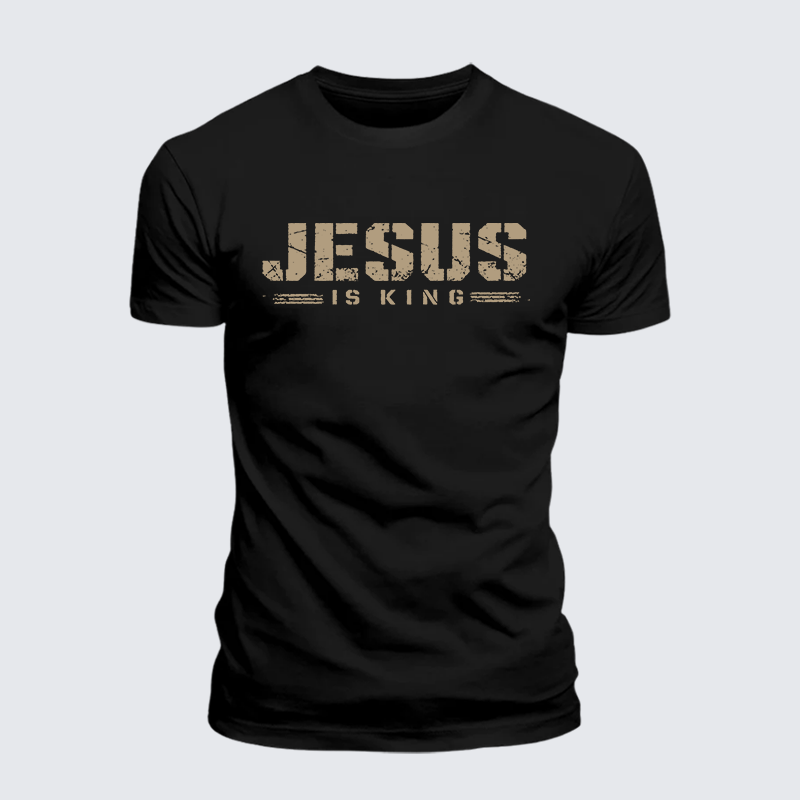 Man Of God Husband Dad Jesus God Christian Cotton T-Shirt
