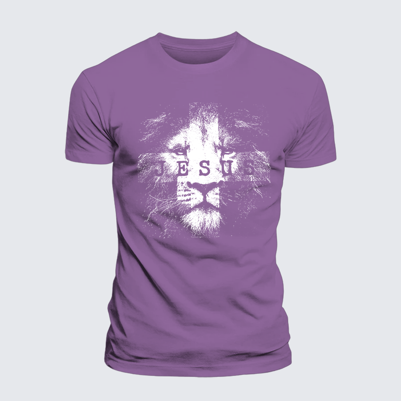 Jesus Lion Jesus God Christian Premium Mercerized Cotton Tee