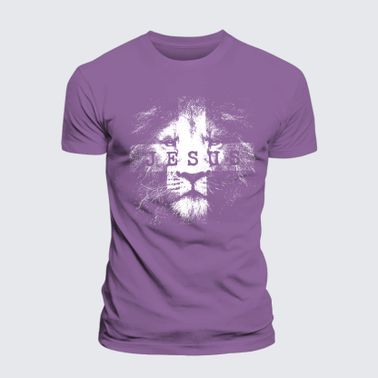 Jesus Lion Jesus God Christian Premium Mercerized Cotton Tee