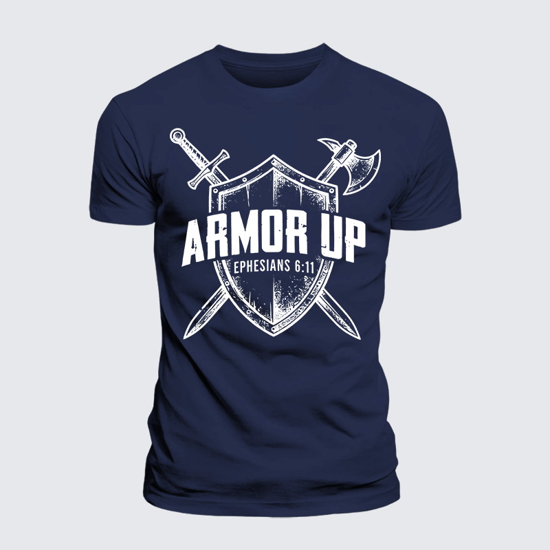 Armor Up Jesus God Christian Premium Mercerized Cotton Tee