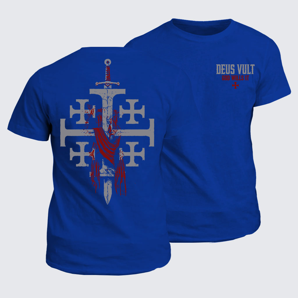 Classic Cotton Tee -  Deus Vult: God Wills It