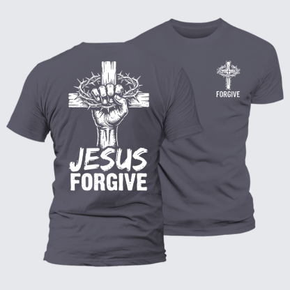 Jesus Forgiven Jesus God Christian Premium Mercerized Cotton Tee
