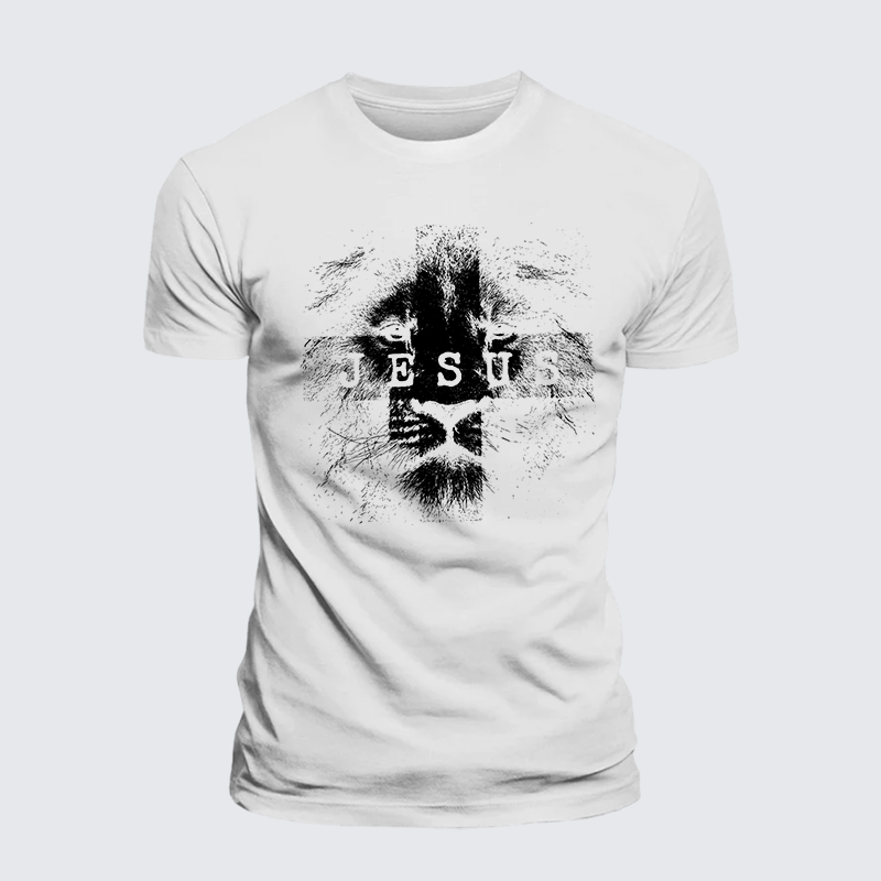 Jesus Lion Jesus God Christian Premium Mercerized Cotton Tee