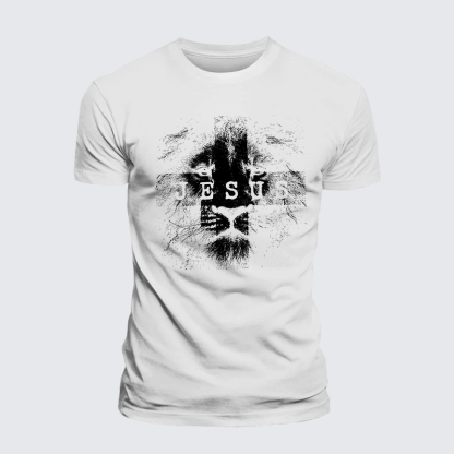 Jesus Lion Jesus God Christian Premium Mercerized Cotton Tee
