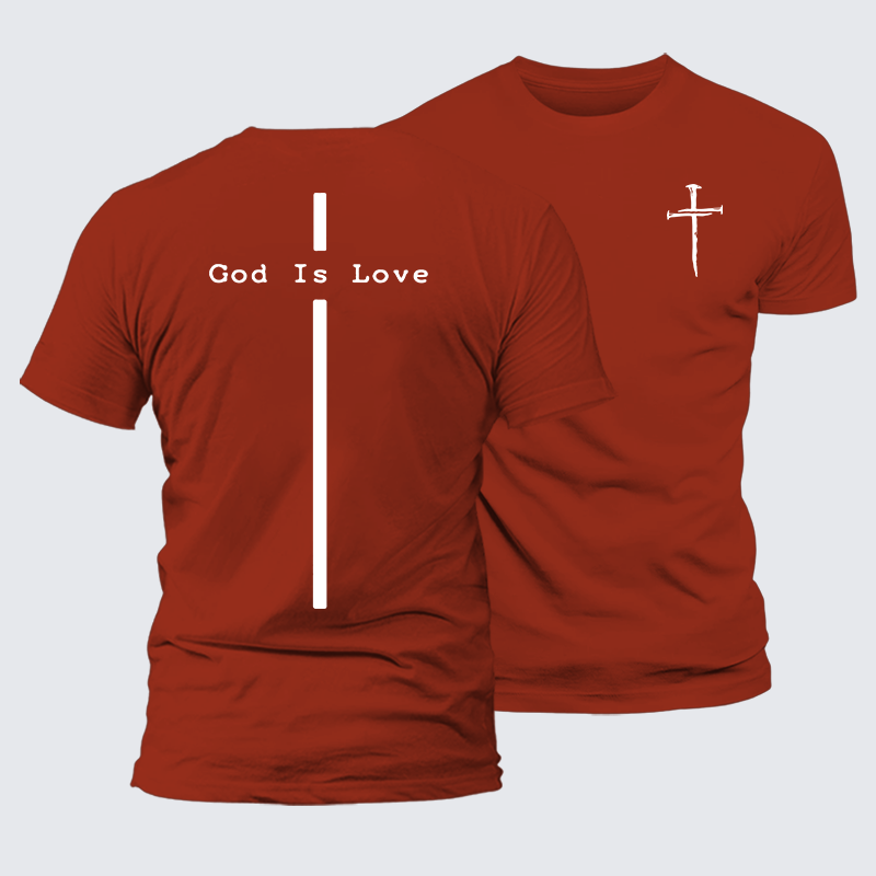 God Is Love Jesus God Christian Premium Mercerized Cotton Tee