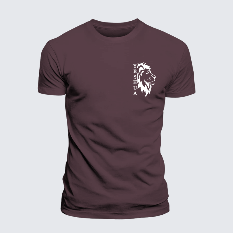 Yeshua Lion Jesus God Christian Premium Mercerized Cotton Tee