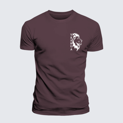 Yeshua Lion Jesus God Christian Premium Mercerized Cotton Tee