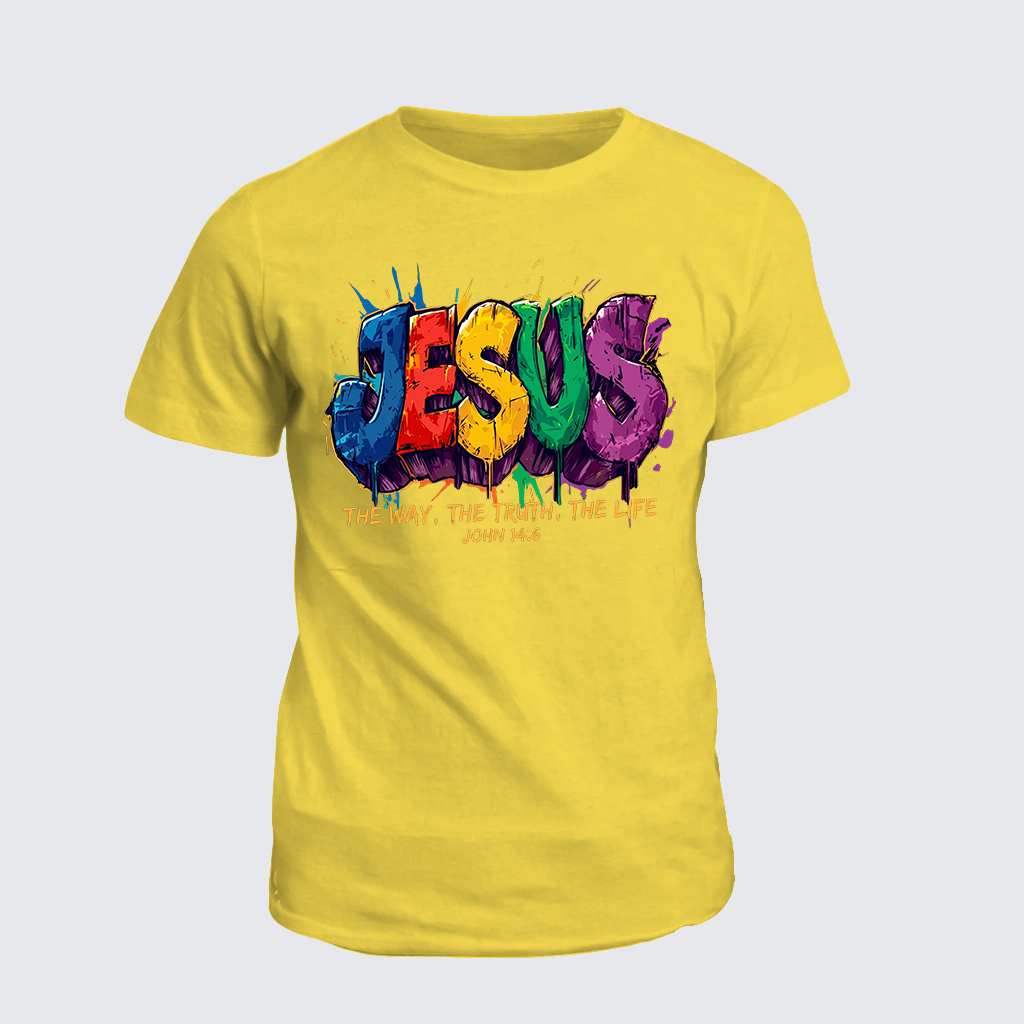 Jesus The Way The Truth The Life Jesus God Christian Cotton T-Shirt