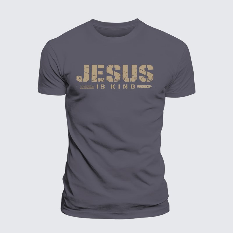 Jesus Is King Jesus God Christian Premium Mercerized Cotton Tee