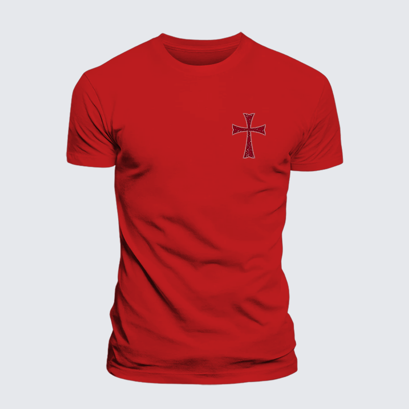 Knights Templar Crusader Cross Jesus God Christian Cotton T-Shirt