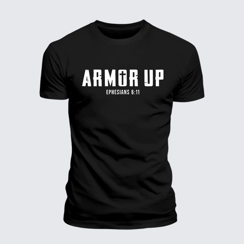 Armor Up Jesus God Christian Premium Mercerized Cotton Tee
