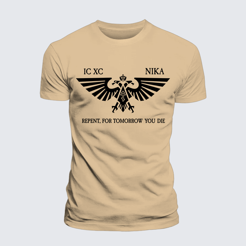 Orthodox Warhammer Jesus God Christian Premium Mercerized Cotton Tee