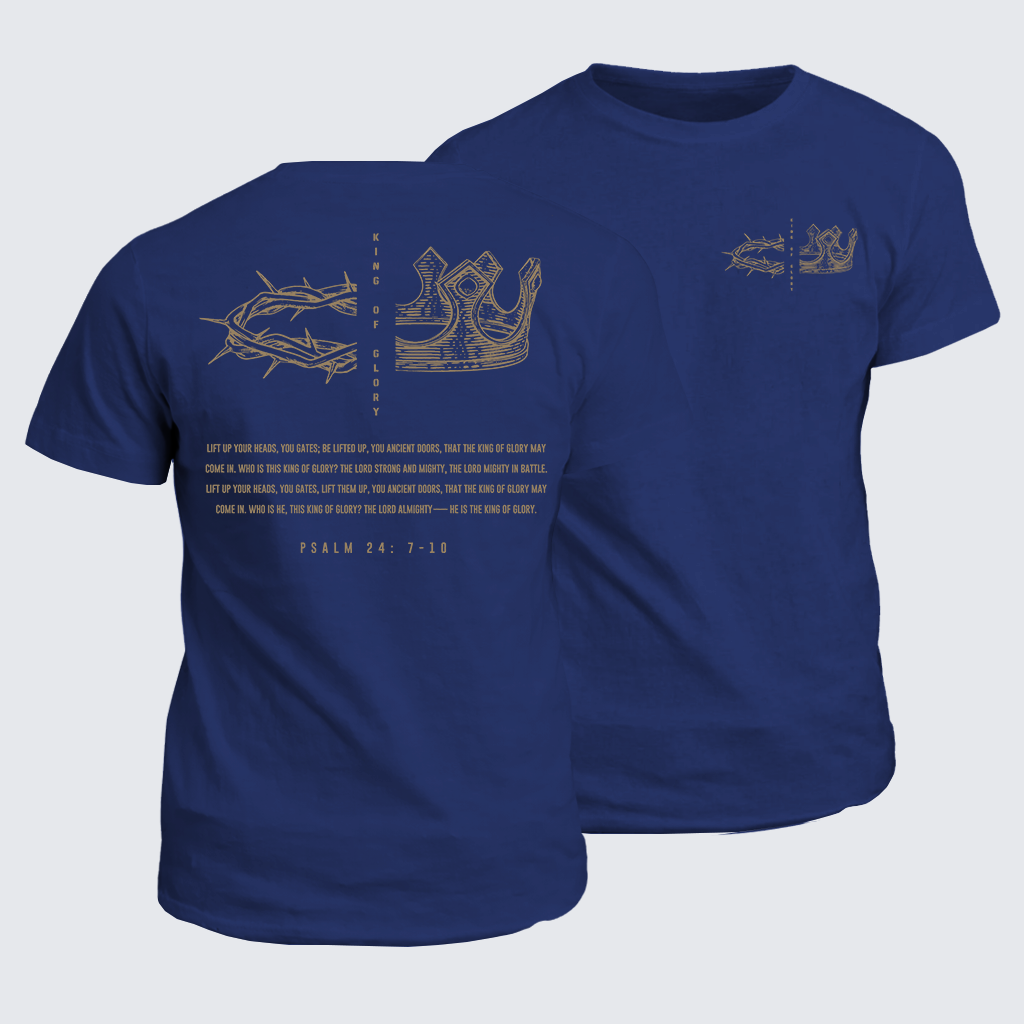 King Of Glory  Jesus God Christian Cotton T-Shirt