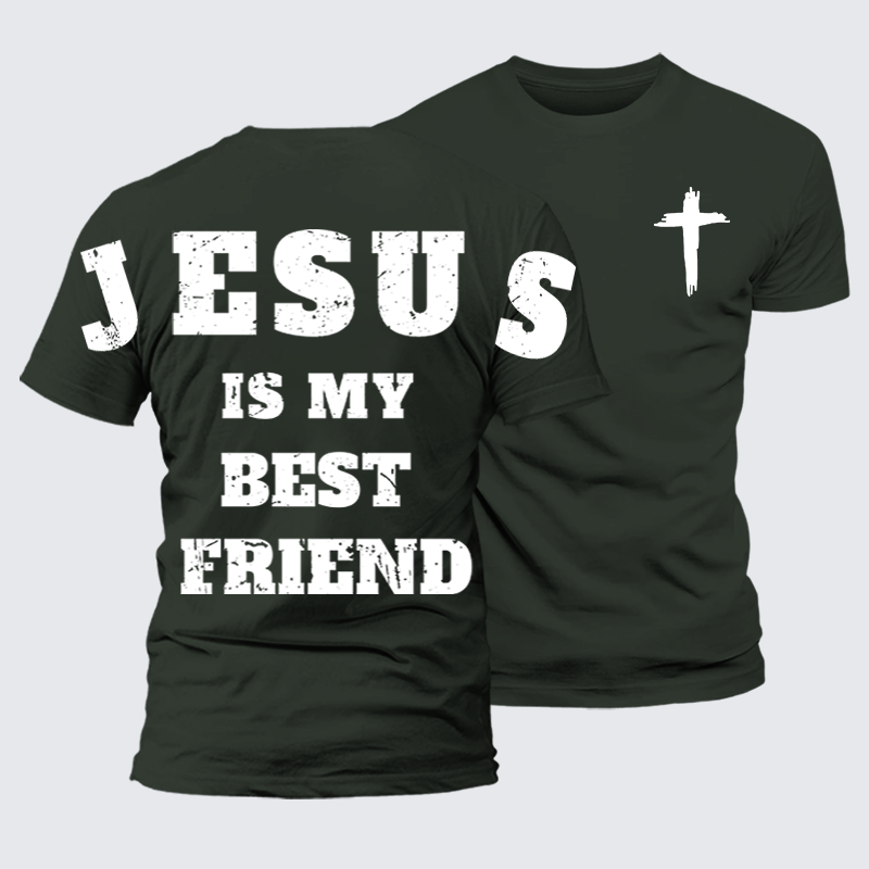 Jesus Is My Best Friend Jesus God Christian Premium Mercerized Cotton Tee