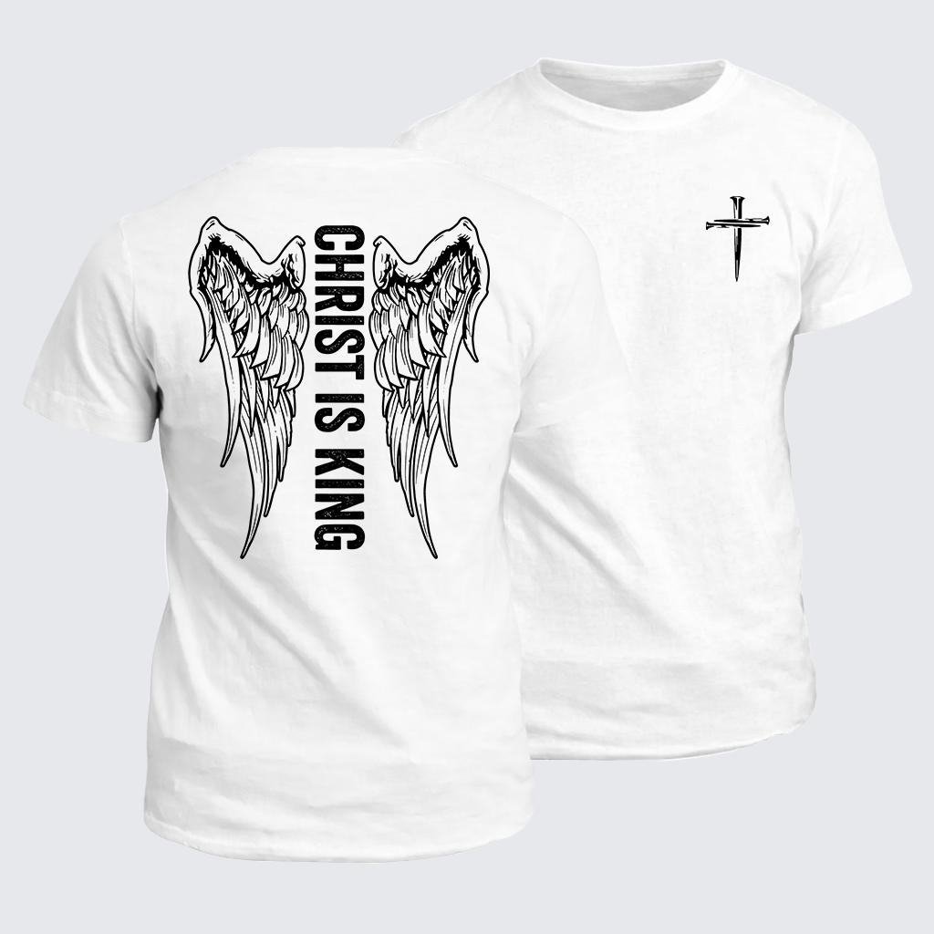 Christ Is King Wing Jesus God Christian Cotton T-Shirt