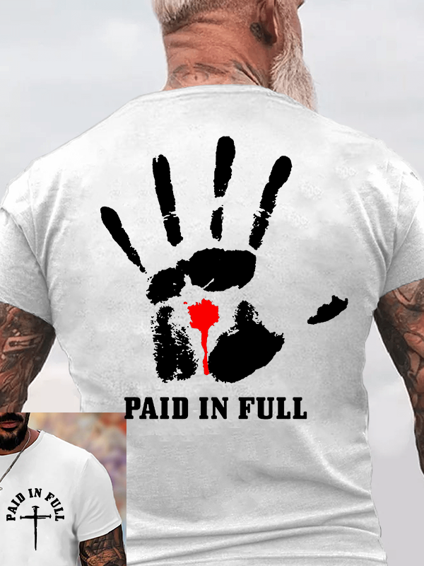  Paid In Full Jesus God Christian Cotton T-Shirt