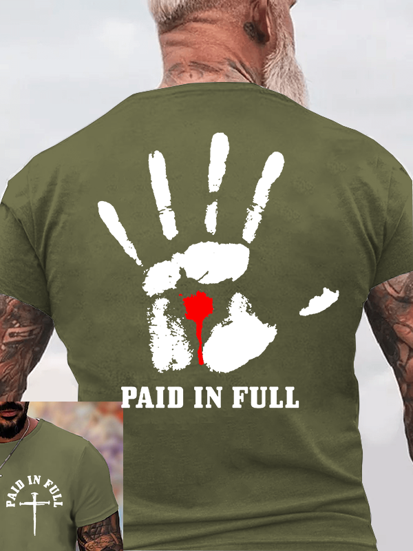  Paid In Full Jesus God Christian Cotton T-Shirt