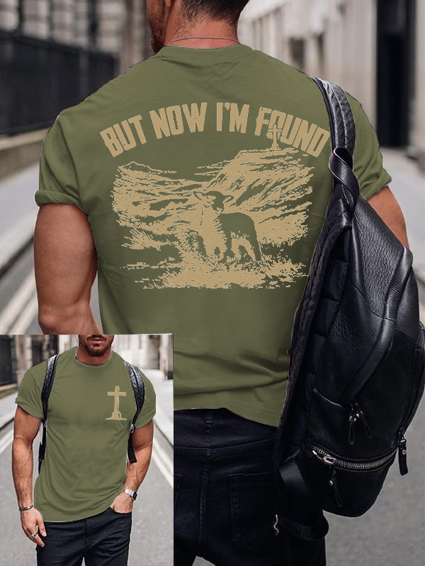 But Now I‘m Found Jesus God Christian Cotton T-Shirt