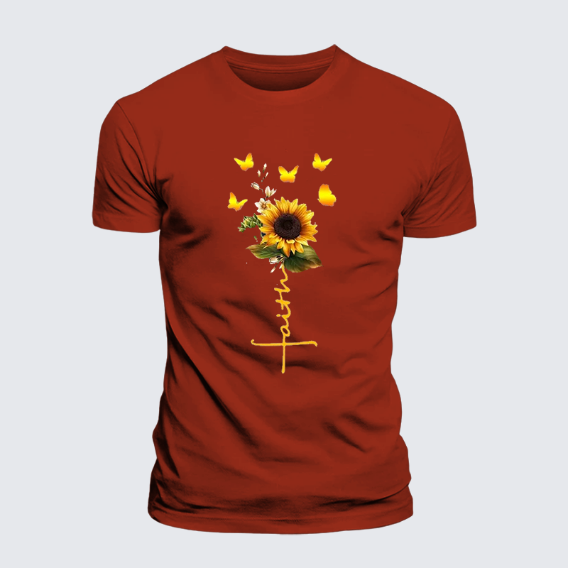 [Copy]Faith Cross Jesus God Christian Premium Mercerized Cotton Tee