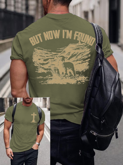 But Now I‘m Found Jesus God Christian Cotton T-Shirt