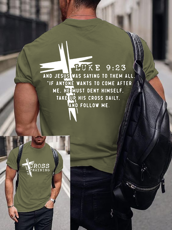 Cross Training Jesus God Christian Cotton T-Shirt