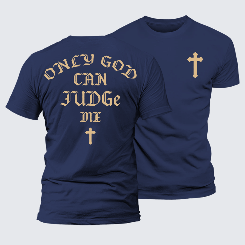 Only God Can Judge Me Jesus God Christian Premium Mercerized Cotton Tee