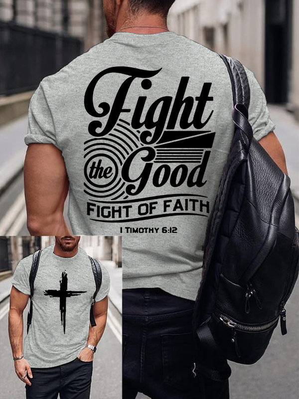  Faith Printed Jesus God Christian Cotton T-Shirt