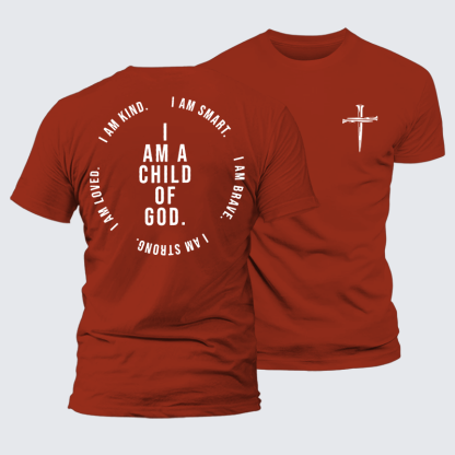 I Am A Child Of God Jesus God Christian Premium Mercerized Cotton Tee