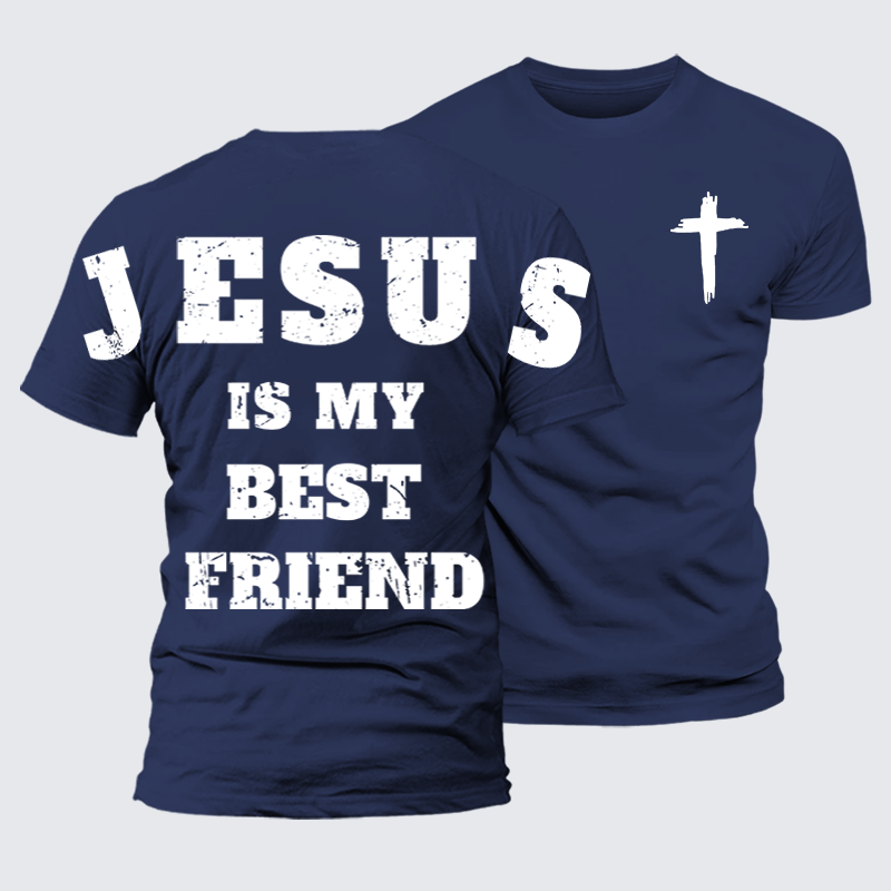 Jesus Is My Best Friend Jesus God Christian Premium Mercerized Cotton Tee